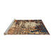 Sideview of Machine Washable Abstract Sangria Brown Rug, wshabs2563