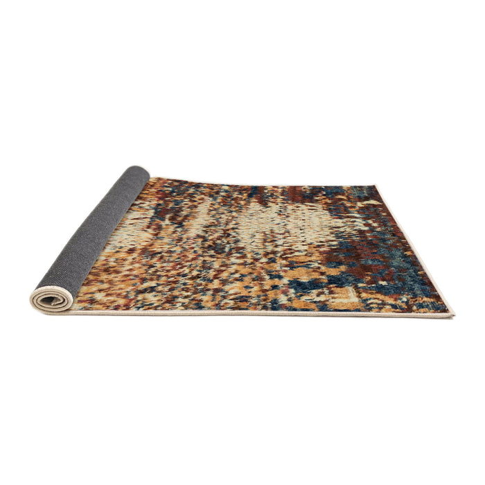 Sideview of Abstract Sangria Brown Modern Rug, abs2563