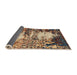 Sideview of Abstract Sangria Brown Modern Rug, abs2563