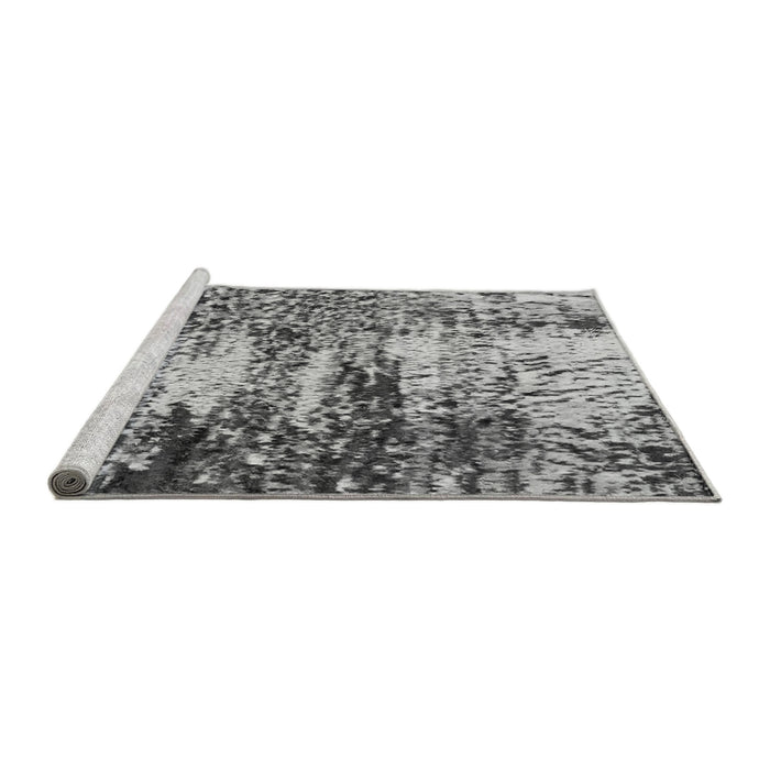 Sideview of Machine Washable Abstract Gray Modern Rug, wshabs2563gry