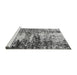 Sideview of Machine Washable Abstract Gray Modern Rug, wshabs2563gry