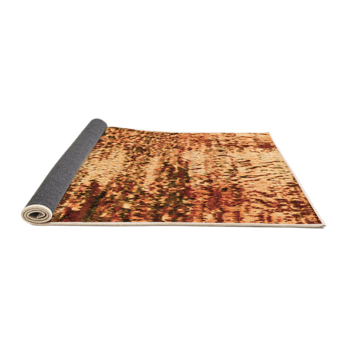 Sideview of Abstract Orange Modern Rug, abs2563org