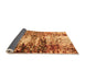 Sideview of Abstract Orange Modern Rug, abs2563org