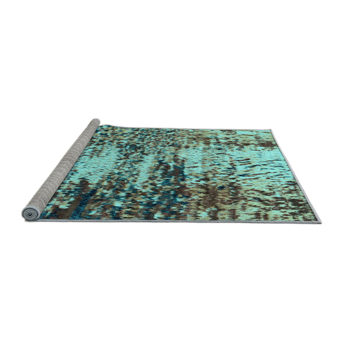 Sideview of Machine Washable Abstract Light Blue Modern Rug, wshabs2563lblu