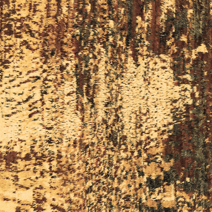 Square Machine Washable Abstract Brown Modern Rug, wshabs2563brn
