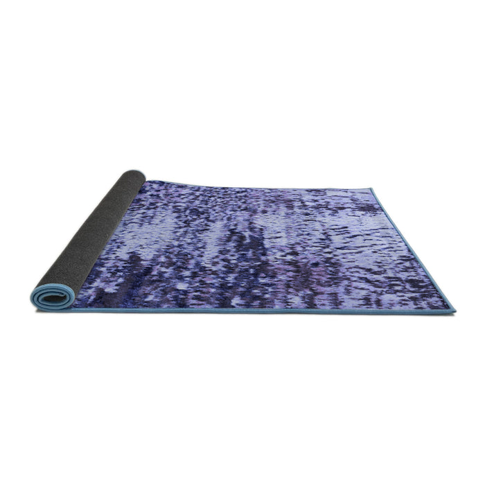 Sideview of Abstract Blue Modern Rug, abs2563blu