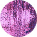 Round Abstract Purple Modern Rug, abs2563pur