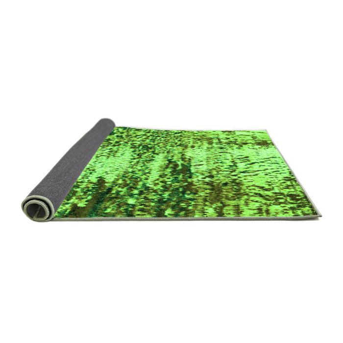 Sideview of Abstract Green Modern Rug, abs2563grn