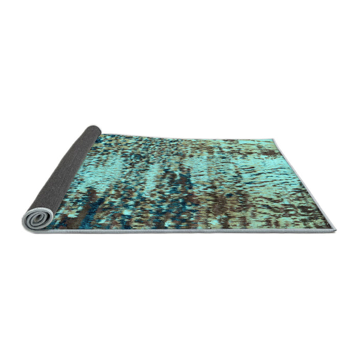Sideview of Abstract Light Blue Modern Rug, abs2563lblu