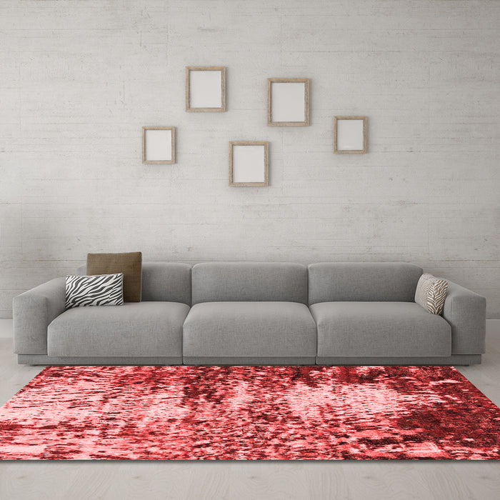 Modern Red Washable Rugs