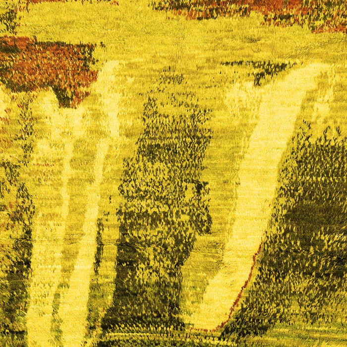 Machine Washable Abstract Yellow Modern Rug, wshabs2564yw