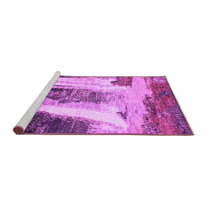 Sideview of Machine Washable Abstract Purple Modern Area Rugs, wshabs2564pur
