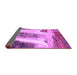 Sideview of Abstract Purple Modern Rug, abs2564pur