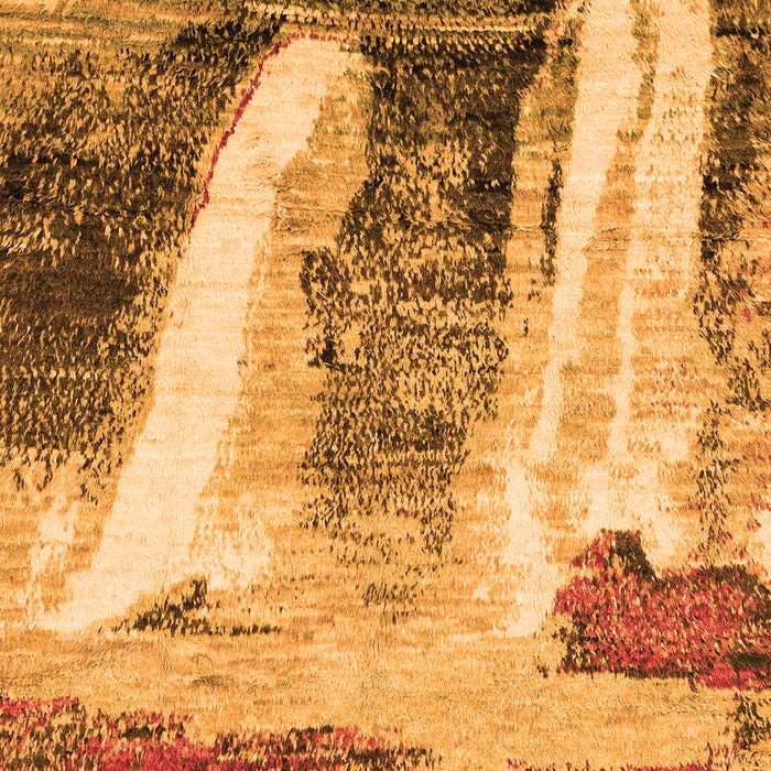 Machine Washable Abstract Orange Modern Area Rugs, wshabs2564org