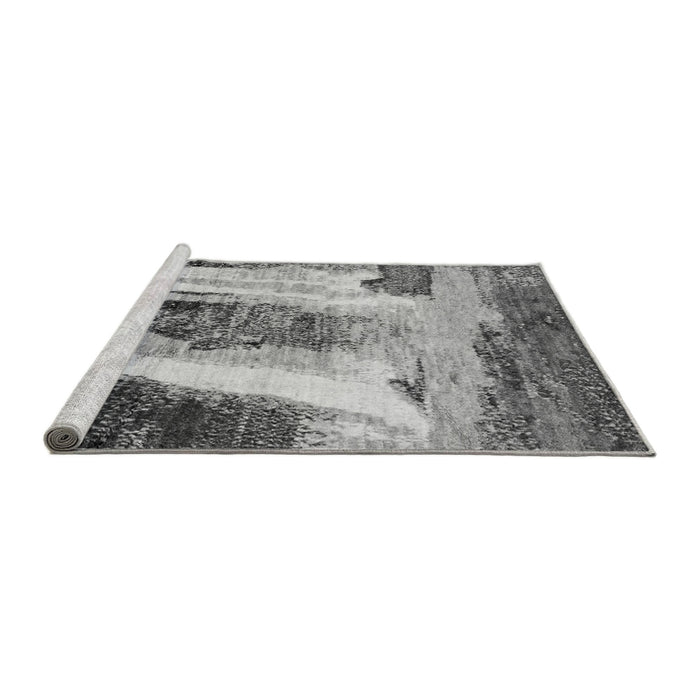 Sideview of Machine Washable Abstract Gray Modern Rug, wshabs2564gry
