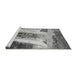 Sideview of Machine Washable Abstract Gray Modern Rug, wshabs2564gry