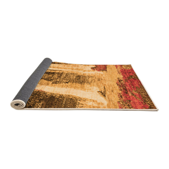 Sideview of Abstract Orange Modern Rug, abs2564org