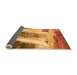 Sideview of Abstract Orange Modern Rug, abs2564org