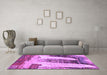 Machine Washable Abstract Purple Modern Area Rugs in a Living Room, wshabs2564pur