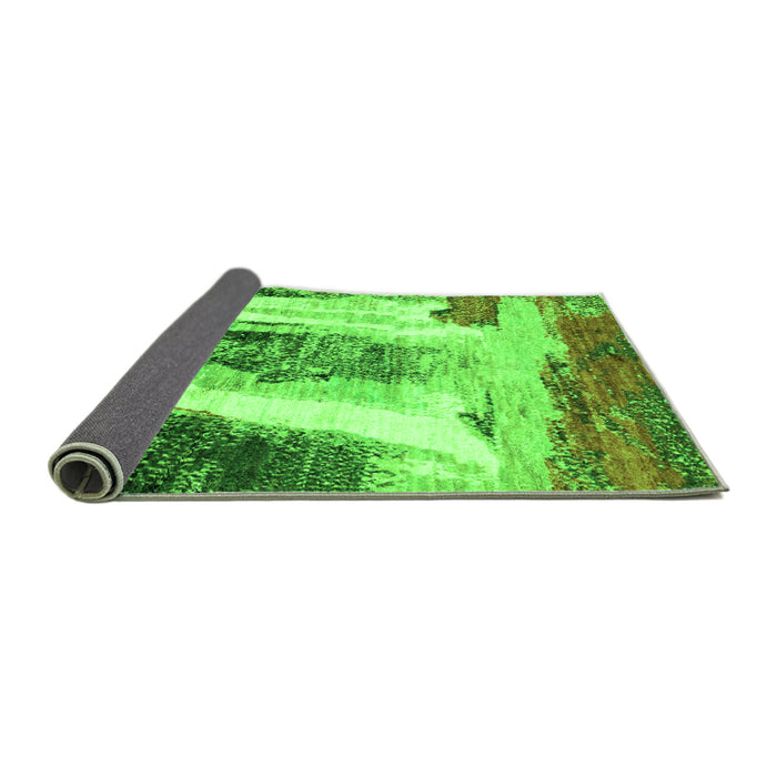 Sideview of Abstract Green Modern Rug, abs2564grn