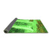 Sideview of Abstract Green Modern Rug, abs2564grn