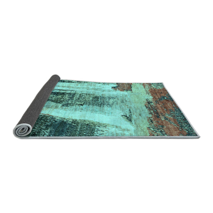 Sideview of Abstract Light Blue Modern Rug, abs2564lblu