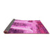 Sideview of Abstract Pink Modern Rug, abs2564pnk