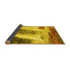 Sideview of Abstract Yellow Modern Rug, abs2564yw