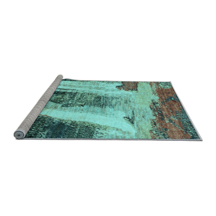 Sideview of Machine Washable Abstract Light Blue Modern Rug, wshabs2564lblu