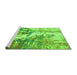 Sideview of Machine Washable Abstract Green Modern Area Rugs, wshabs2565grn