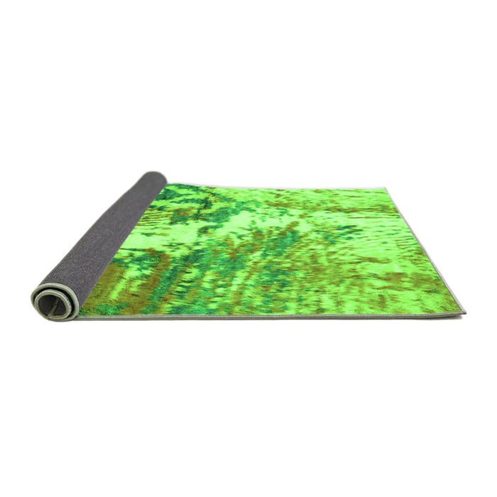 Sideview of Abstract Green Modern Rug, abs2565grn