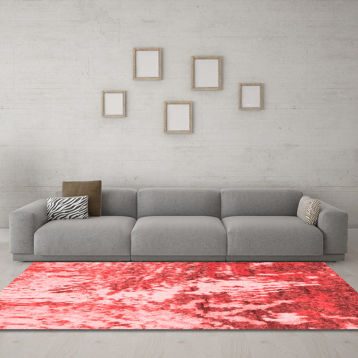 Modern Red Washable Rugs