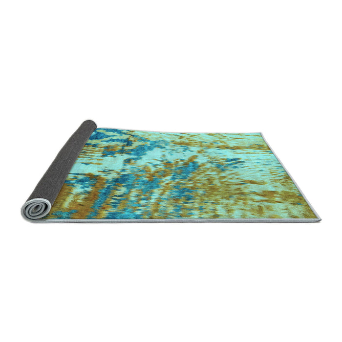 Sideview of Abstract Light Blue Modern Rug, abs2565lblu