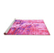 Sideview of Machine Washable Abstract Pink Modern Rug, wshabs2565pnk