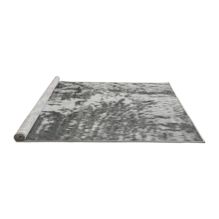Sideview of Machine Washable Abstract Gray Modern Rug, wshabs2565gry