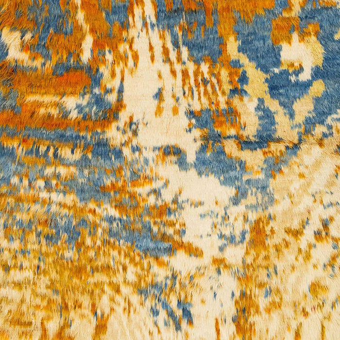 Machine Washable Abstract Dark Gold Brown Rug, wshabs2565