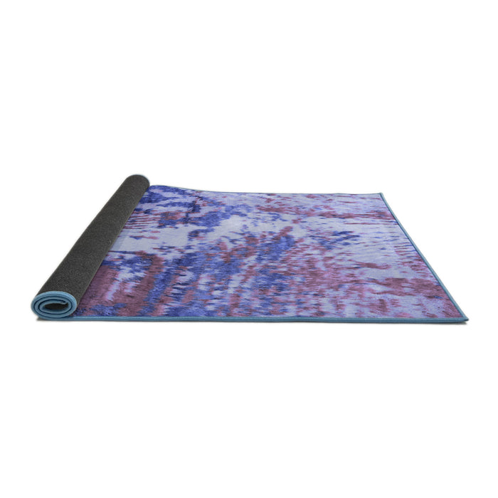 Sideview of Abstract Blue Modern Rug, abs2565blu