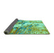 Sideview of Abstract Turquoise Modern Rug, abs2565turq