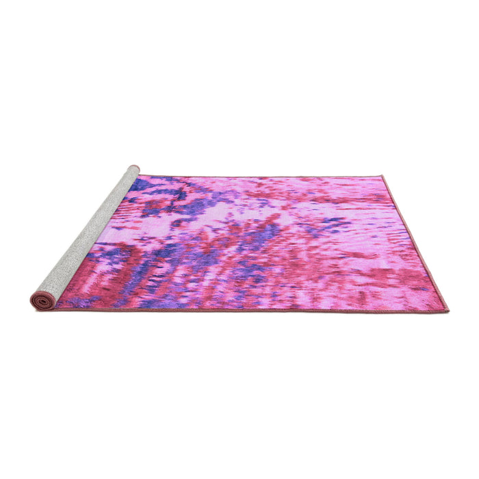 Sideview of Machine Washable Abstract Purple Modern Area Rugs, wshabs2565pur