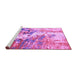 Sideview of Machine Washable Abstract Purple Modern Area Rugs, wshabs2565pur