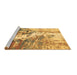 Sideview of Machine Washable Abstract Brown Modern Rug, wshabs2565brn