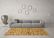 Machine Washable Abstract Brown Modern Rug in a Living Room,, wshabs2566brn