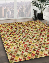 Abstract Red Modern Rug, abs2566