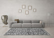 Machine Washable Abstract Gray Modern Rug in a Living Room,, wshabs2566gry