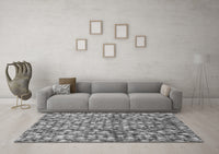 Machine Washable Abstract Gray Modern Rug, wshabs2566gry