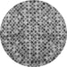 Round Abstract Gray Modern Rug, abs2566gry