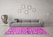 Machine Washable Abstract Purple Modern Area Rugs in a Living Room, wshabs2566pur