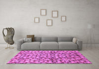 Machine Washable Abstract Purple Modern Rug, wshabs2566pur