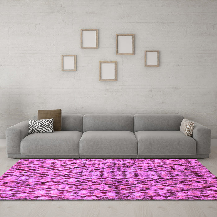 Machine Washable Abstract Purple Modern Area Rugs in a Living Room, wshabs2566pur