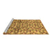 Sideview of Machine Washable Abstract Brown Modern Rug, wshabs2566brn